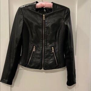 VIA SPIGA Designer Leather Jacket Size PP